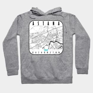 Astana Map Kazakhstan Hoodie